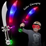 23" Pirate Sword with Flashing Color LED Lights - Multi Color