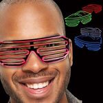 Buy Custom Printed LED Slotted  EL Sunglasses 