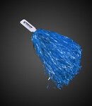 Custom Printed Blue Plastic Pom Pom 16" -  
