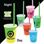 12 oz. Nite Glow Stadium Cup/Straw/Lid Set - Nite Glow