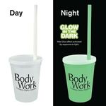 12 oz. Nite Glow Stadium Cup/Straw/Lid Set -  