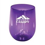 12 oz. Plastic Stemless Wine Glass - Purple