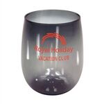 12 oz. Plastic Stemless Wine Glass - Smoke