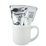16 oz. Confetti Ceramic Mug Cake Mix for Microwave - White