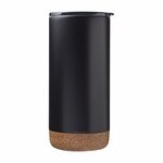 16 oz. Cork Bottom Travel Tumbler - Black