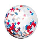 16" Red, White and Blue Confetti Beach Ball -  