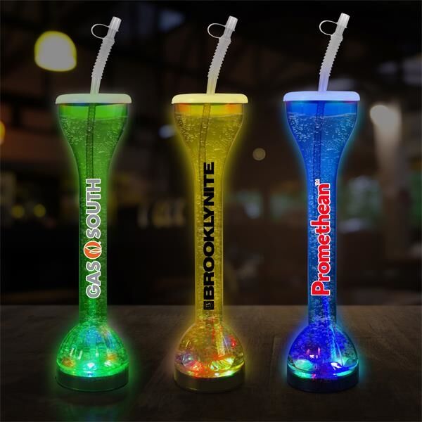 Main Product Image for Custom Printed Transparent LED Yard Glasses 17oz 