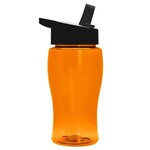 18 Oz Bottle - Handle Straw Lid - Orange