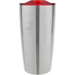 20 oz  Vacuum Insulated Tumbler - Silver-red