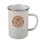 20 Oz. Speckle-IT™ Enamel Camping Mug - Matte White