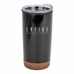 20 oz. Stainless Steel PP Cork Base Tumbler with Clear Lid