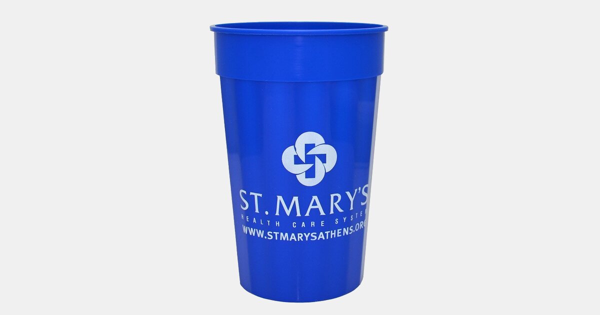 Promotional 22 oz Fluted Plastic Stadium Cup