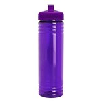 24 Oz Slim Fit Water Bottle With Push-Pull Lid - Transparent Violet