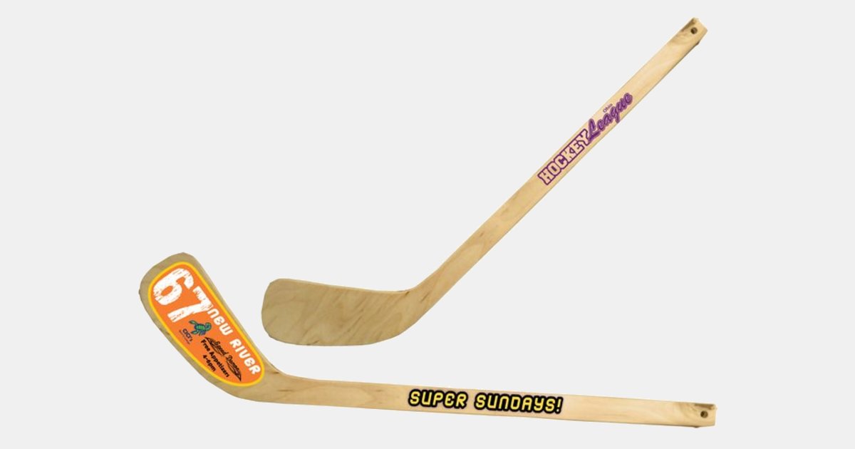 Custom Printed 24" Wooden Hockey Stick with your logo