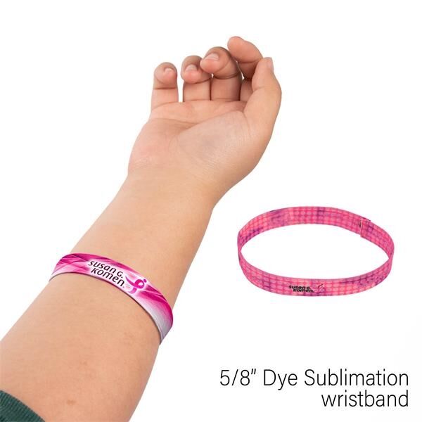 Main Product Image for Custom Printed 5/8" Wide Elastic Wrist Band