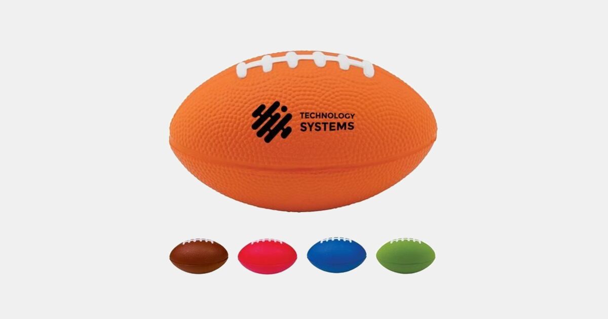 5" Foam Football Stress Reliever with your logo