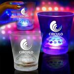 8 oz Light Up LED Disco Ball Rocks Glass - Clear