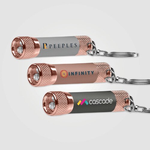 Main Product Image for Chroma Softy Rose Gold Metallic LED Flashlight w/ Keyring