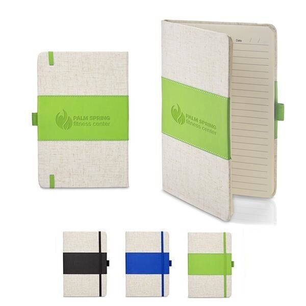 Main Product Image for Custom Promotional 5x7 Soft Cover Pu & Heathered Fabric Journal