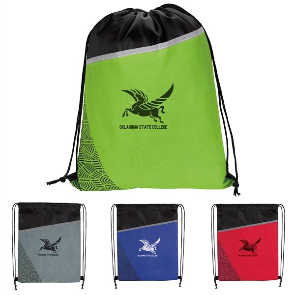 Main Product Image for Custom Imprinted Footprints Drawstring Backpack