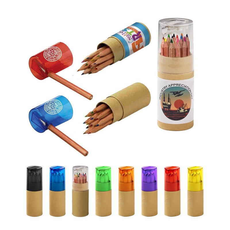 Main Product Image for Custom Printed Colored Pencils In Tube With Sharpener