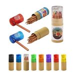 Buy Custom Printed Colored Pencils In Tube With Sharpener