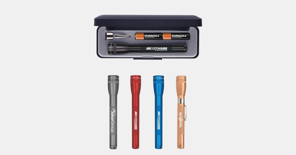 AAA Mini Maglite(R) LED Flashlight with your logo | MiniThrowBalls.com