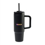 Adrian Travel Tumbler with Straw - 30 Oz. - Black