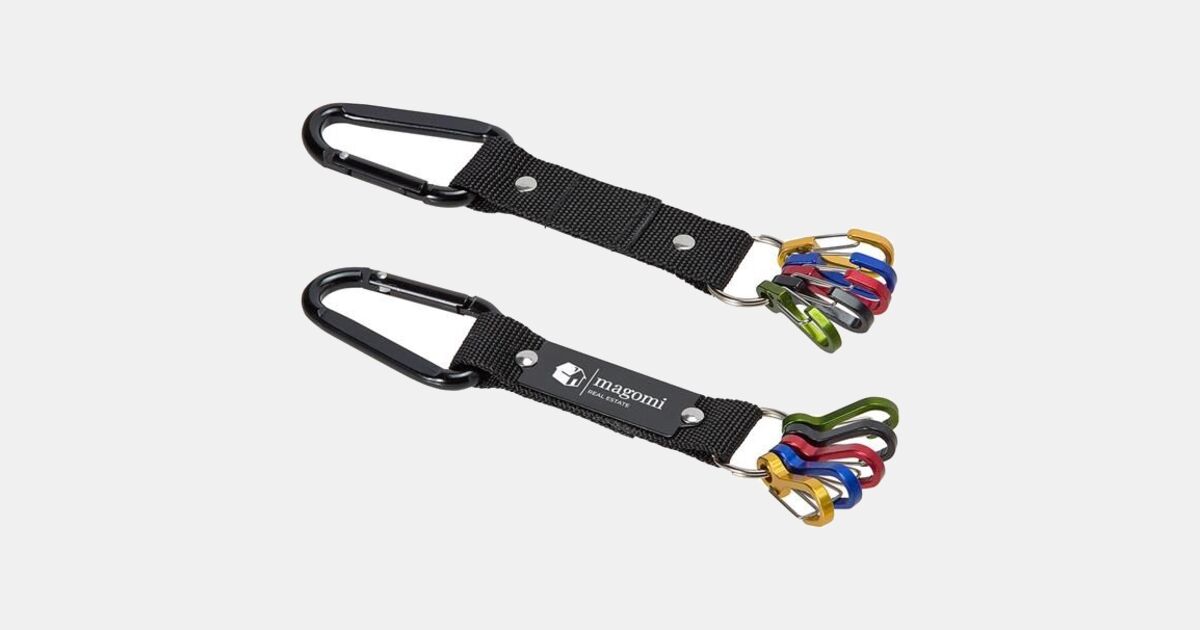 Aluminum Carabiner Strap with Color-Code Key Clips with your logo ...