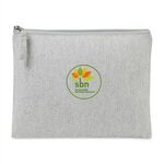 AWARE™ Recycled Cotton Zippered Pouch - Light Grey