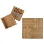 Bamboo 6-in1 Puzzle Cheese Board Set -  