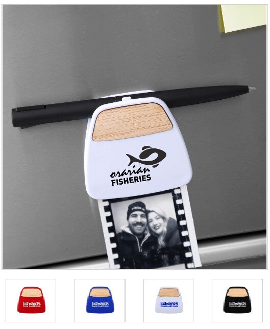 Main Product Image for Bamboo Accent Magnetic Clip with Pen Holder