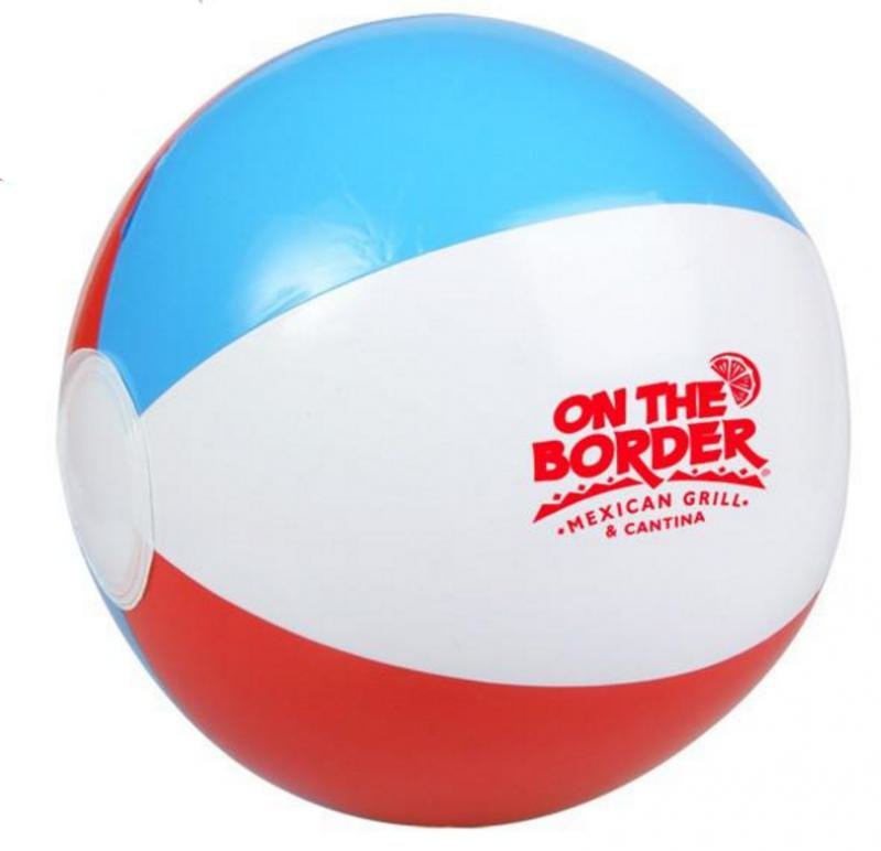 red and white beach ball