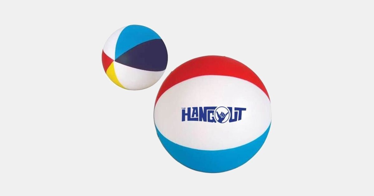 Foam BeachBall Stress Reliever with your logo