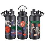 Bresso 34 oz Vacuum Insulated Bottle with Twist Top Spout - Medium Black