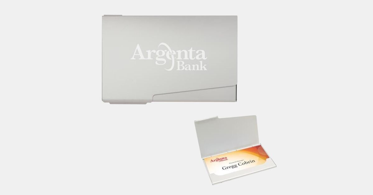 Custom Printed Business Card Holder with your logo