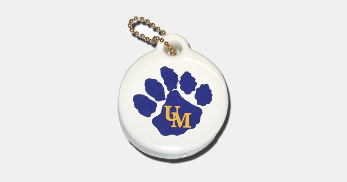 Circle Key Float USA Made with your logo | MiniThrowBalls.com