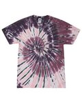 Colortone Multi-Color Tie-Dyed T-Shirt - Cherry Cola