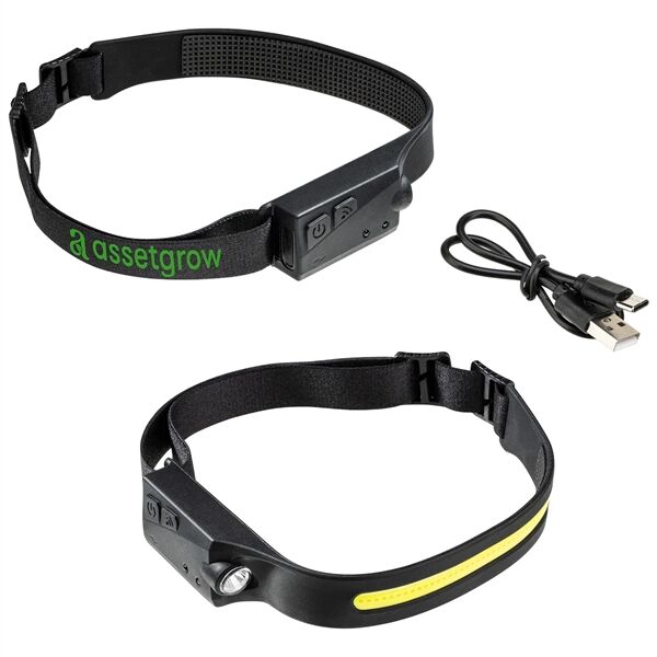 Main Product Image for Custom Printed 2-in-1 Rechargeable COB Lightbar & LED Headlamp