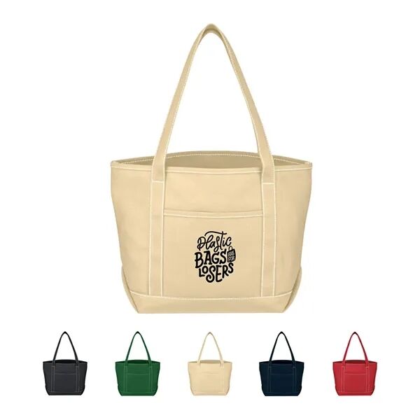 Main Product Image for Custom Printed Cotton Canvas Boat Tote Bag