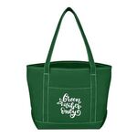 Cotton Canvas Boat Tote Bag -  