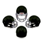 Custom 2 Sided Mini Riddell Speed Football Helmet - Black With Gray