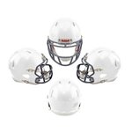 Custom 2 Sided Mini Riddell Speed Football Helmet - Black With Gray