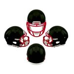 Custom 2 Sided Mini Riddell Speed Football Helmet - Black with Red