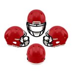 Custom 2 Sided Mini Riddell Speed Football Helmet - Red With Black