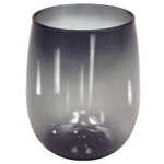 Custom Imprinted 12 oz. Plastic Stemless Wine Glass - Smoke