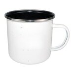 Custom Imprinted 15 oz. Speckled Enamelware Mug - White