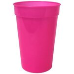 Custom Imprinted 17 oz. Smooth Stadium Cup Full Color - Neon Pink