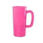 Custom Imprinted 22 Oz. Plastic Stein - Neon Pink