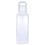 Custom Imprinted 24 oz. Classic Edge Bottle with Handle Lid - Translucent Clear